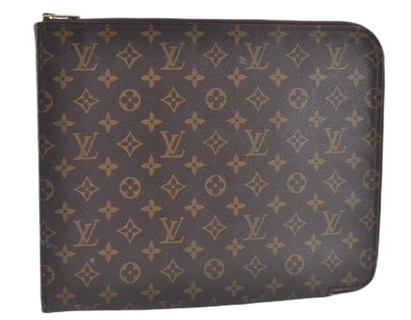 Authentic Louis Vuitton Monogram Poche Documents 33 M53457 Document Case J6595 Discount