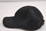 Authentic GUCCI Web Sherry Line Cap Canvas Size L Black 2470I Online