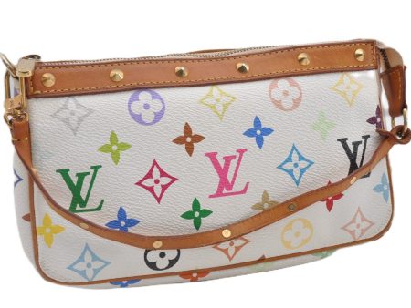 Louis Vuitton Monogram Multicolor Pochette Accessoires Pouch M92649 White 2953F Cheap