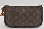 Authentic Louis Vuitton Monogram Pochette Accessoires Pouch M51980 LV 0854I Sale