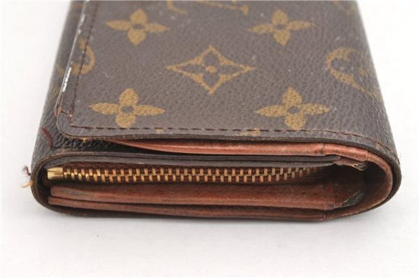 Auth Louis Vuitton Monogram Porte Monnaie Billets Tresor Wallet M61730 LV 2075G Online now