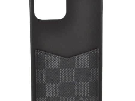 Auth Louis Vuitton Damier Graphite Bumper 12 Pro Max iPhone Case N60459 LV 1950G Online now