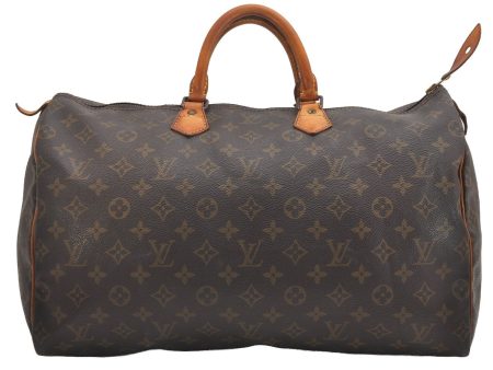 Authentic Louis Vuitton Monogram Speedy 40 Hand Boston Bag M41522 LV 1864I Hot on Sale