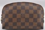 Authentic Louis Vuitton Damier Pochette Cosmetic PM Pouch N47516 LV 1016I Hot on Sale