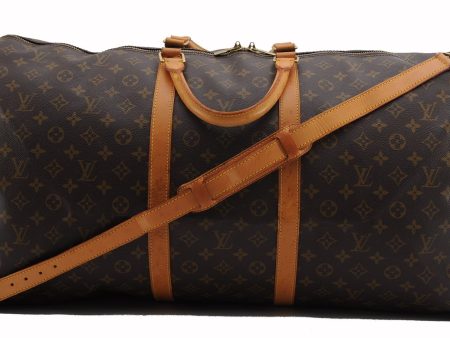 Authentic Louis Vuitton Monogram Keepall Bandouliere 60 M41412 Boston Bag 3830F Supply