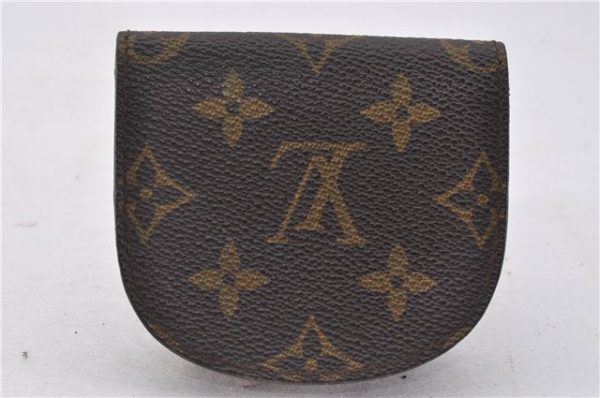 Authentic Louis Vuitton Monogram Porte Monnaie Gousset M61970 Coin Purse 1922F Online now