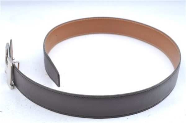 Authentic HERMES Constance Leather Belt Size 65cm 25.6-29.1  Brown J6734 Sale