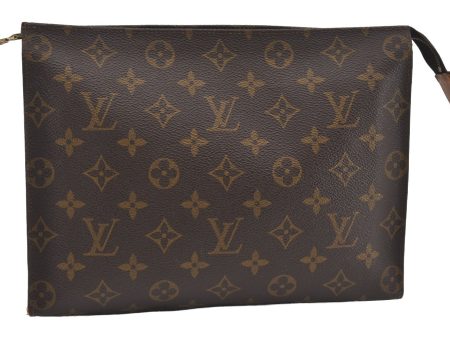 Auth Louis Vuitton Monogram Poche Toilette 26 Cosmetics Pouch Old Model LV 1728I Online