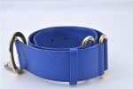 Authentic Christian Dior Vintage Belt Leather Size 65cm 25.6inches Blue CD 3358F For Discount