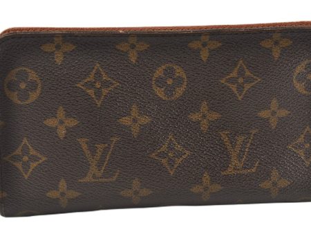 Authentic Louis Vuitton Monogram Porte Monnaie Zip Long Wallet M61727 LV 8017F on Sale