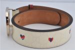 Authentic GUCCI Interlocking G Belt GG PVC Leather 85cm 33.5  114876 White 7725F Online Hot Sale