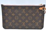 Authentic Louis Vuitton Monogram Neverfull Pouch Purse Clutch Bag Pink LV K4437 Online