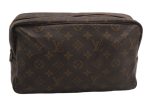 Auth Louis Vuitton Monogram Trousse Toilette 28 Clutch Hand Bag Old Model K4619 For Sale