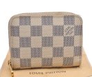 Authentic Louis Vuitton Damier Azur Zippy Coin Purse Wallet N63069 LV 1891I For Sale