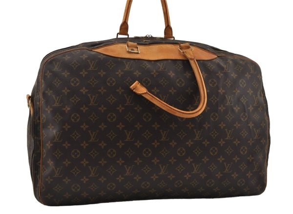 Auth Louis Vuitton Monogram Alize 2 Poches 2 Way Travel Bag M41392 Junk 2094I Sale