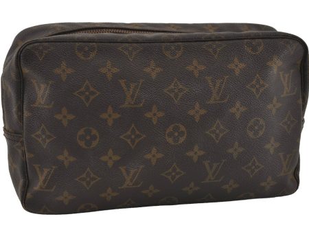 Auth Louis Vuitton Monogram Trousse Toilette 28 Clutch Bag M47522 Junk 2497I Cheap