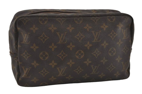 Auth Louis Vuitton Monogram Trousse Toilette 28 Clutch Bag M47522 Junk 2497I Cheap