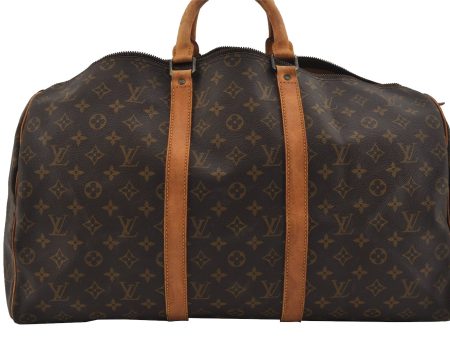 Authentic Louis Vuitton Monogram Keepall 50 Travel Boston Bag M41426 Junk 1870I Fashion