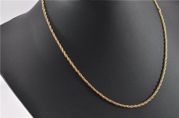 Authentic Christian Dior Gold Tone Chain Pendant Necklace CD 6963F Cheap