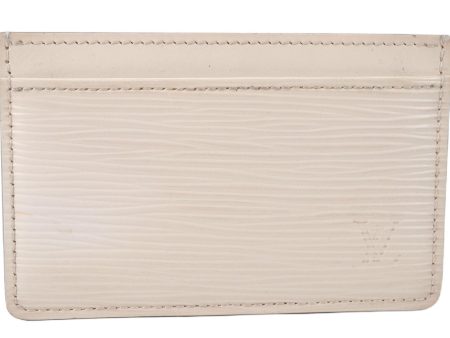 Authentic Louis Vuitton Epi Porte Cartes Simple Card Case White M6030J LV 2011G Online Sale