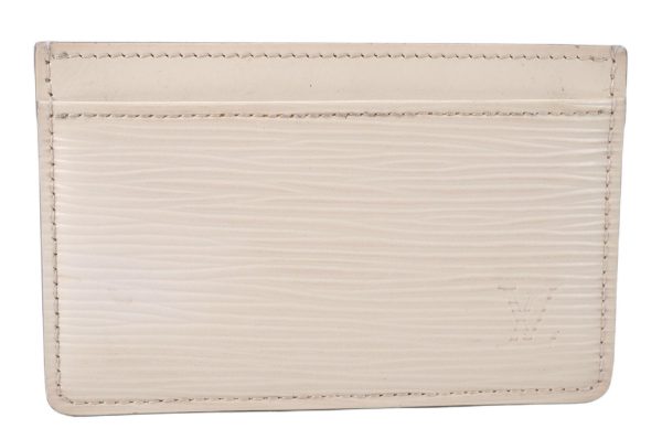 Authentic Louis Vuitton Epi Porte Cartes Simple Card Case White M6030J LV 2011G Online Sale