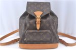 Authentic Louis Vuitton Monogram Montsouris MM Backpack M51136 LV 1970G Cheap