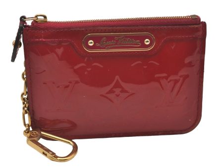 Authentic Louis Vuitton Vernis Pochette Cles NM Coin Purse Case M91669 Red 0843I Supply