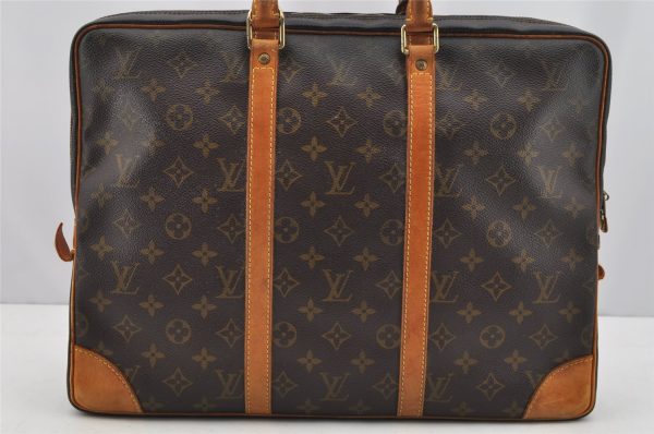 Auth Louis Vuitton Monogram Porte Documents Voyage M53361 Briefcase Junk 1819I Sale