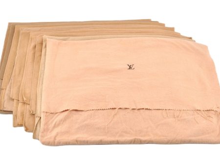 Authentic Louis Vuitton Dust Bag 10 Set Cotton Beige 17.7x13.6x0.2 LV 9874F For Sale