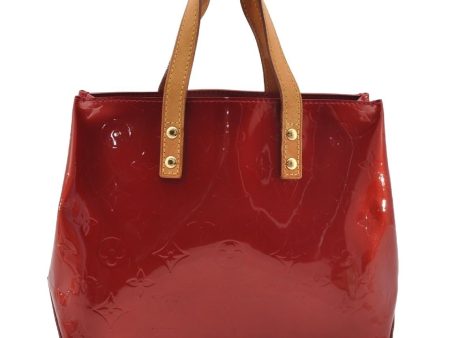 Authentic Louis Vuitton Vernis Reade PM Hand Bag Red M91088 LV 1869I Supply