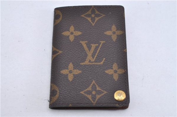 Auth Louis Vuitton Monogram Porte Cartes Credit Pression M60937 Card Case 3600F on Sale