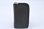 Authentic Louis Vuitton Taiga Zippy Coin Purse Wallet Black M30511 LV 2810F Online now