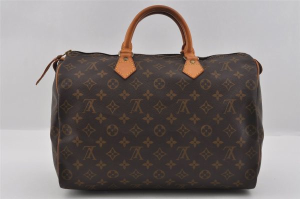 Authentic Louis Vuitton Monogram Speedy 35 Hand Boston Bag M41524 LV 1826I Discount