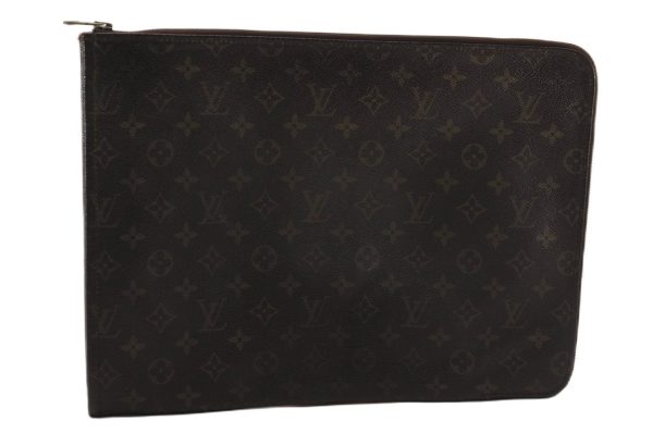 Authentic Louis Vuitton Monogram Poche Documents Document Case M53400 LV K4629 For Sale