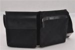 Authentic GUCCI Vintage Waist Body Bag GG Canvas Leather 28566 Black 9226F Discount