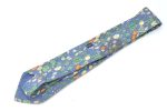 Authentic HERMES Tie Necktie Vegetable Pattern Silk 7460HA Blue K4513 Sale