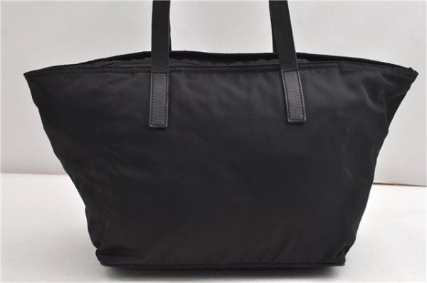 Authentic PRADA Vintage Nylon Tessuto Leather Shoulder Tote Bag Black 9062F Fashion