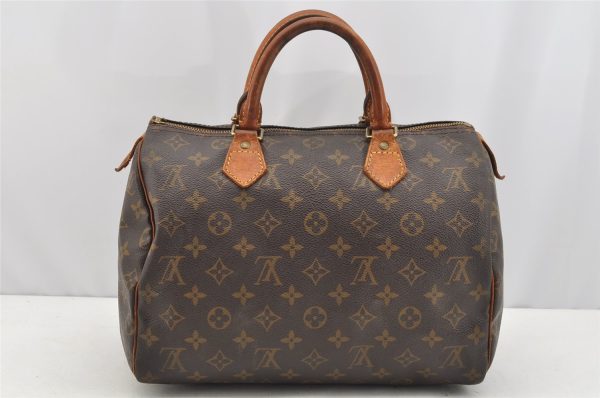 Authentic Louis Vuitton Monogram Speedy 30 Hand Boston Bag M41526 LV Junk 2090I For Sale