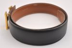 Authentic HERMES Constance Leather Belt Size 65cm 25.6  Black Brown 2012I For Cheap