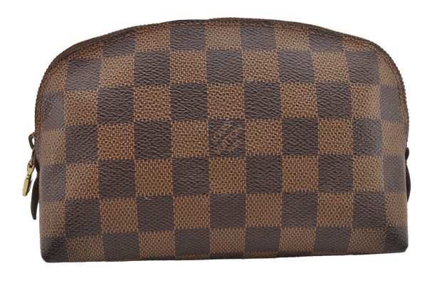 Authentic Louis Vuitton Damier Pochette Cosmetic PM Pouch N47516 LV 1016I Hot on Sale