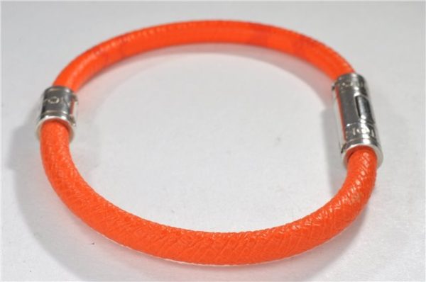 Authentic Louis Vuitton Taiga Rama Bracelet Neo Split Orange M6584D LV 1318F Online Sale