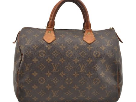 Authentic Louis Vuitton Monogram Speedy 30 Hand Boston Bag M41526 LV Junk 2090I For Sale