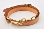 Authentic Louis Vuitton Leather Shoulder Strap Beige 35.6-39.6  LV 1985G Fashion