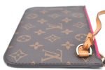 Authentic Louis Vuitton Monogram Neverfull Pouch Purse Clutch Bag Pink LV K4433 For Discount