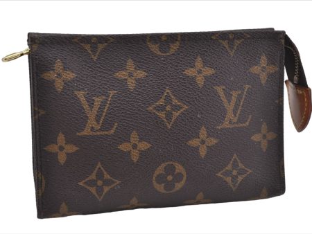 Authentic Louis Vuitton Monogram Poche Toilette 15 M47546 Cosmetics Pouch 8157E Online Sale