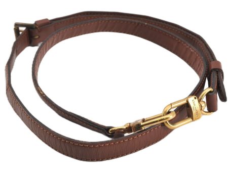 Authentic Louis Vuitton Leather Shoulder Strap Brown 35-45.2  LV 2120G For Discount