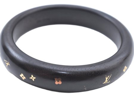 Authentic Louis Vuitton Bracelet Sylvania TPM Wood Brown Gold M66010 LV J7106 For Cheap