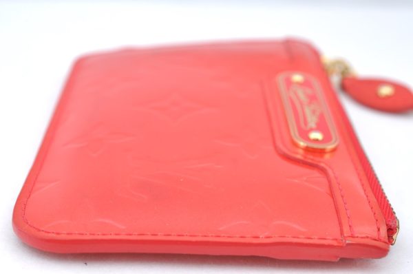 Authentic Louis Vuitton Vernis Pochette Cles NM Coin Purse Case M91669 Red K4550 Online