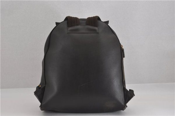 Authentic Salvatore Ferragamo Vintage Leather Suede Backpack Purse Brown 5144F Discount