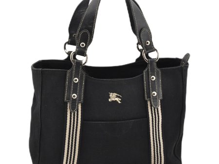 Authentic BURBERRY BLUE LABEL Shoulder Tote Bag Canvas Leather Black 0264G Online Hot Sale